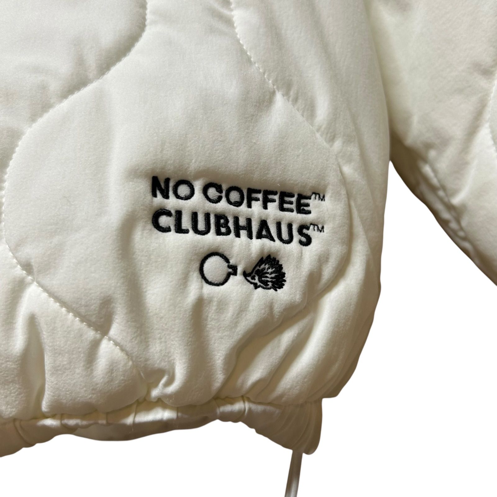 NO GOLF 中綿スニード L 白×黒 キルティング ピステ CLUBHAUS NO