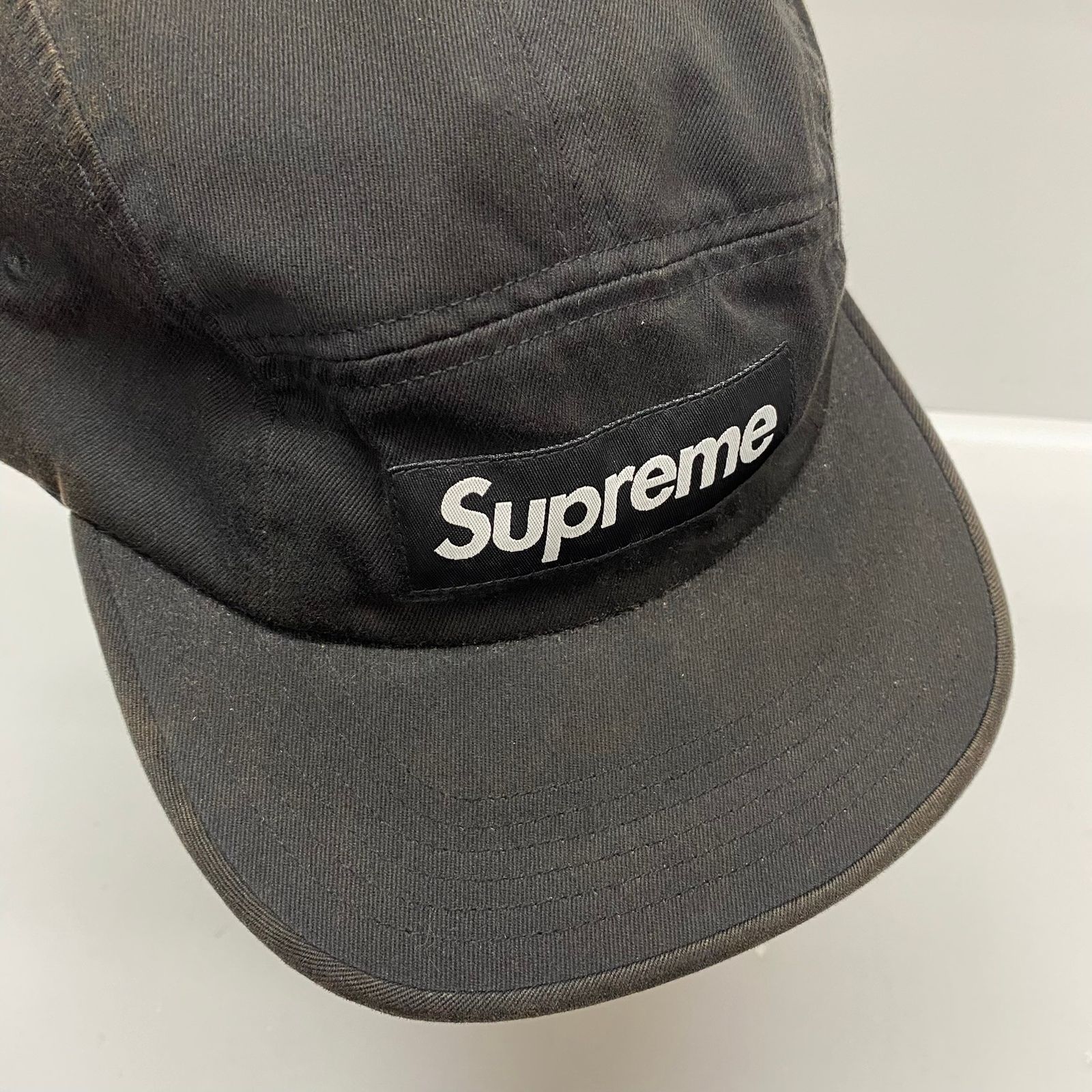 メンズ シュプリーム SUPREME Washed Chino Twill Camp Cap レザーアジャスター ジェットキャップ 帽子 メンズ帽子 キャップ