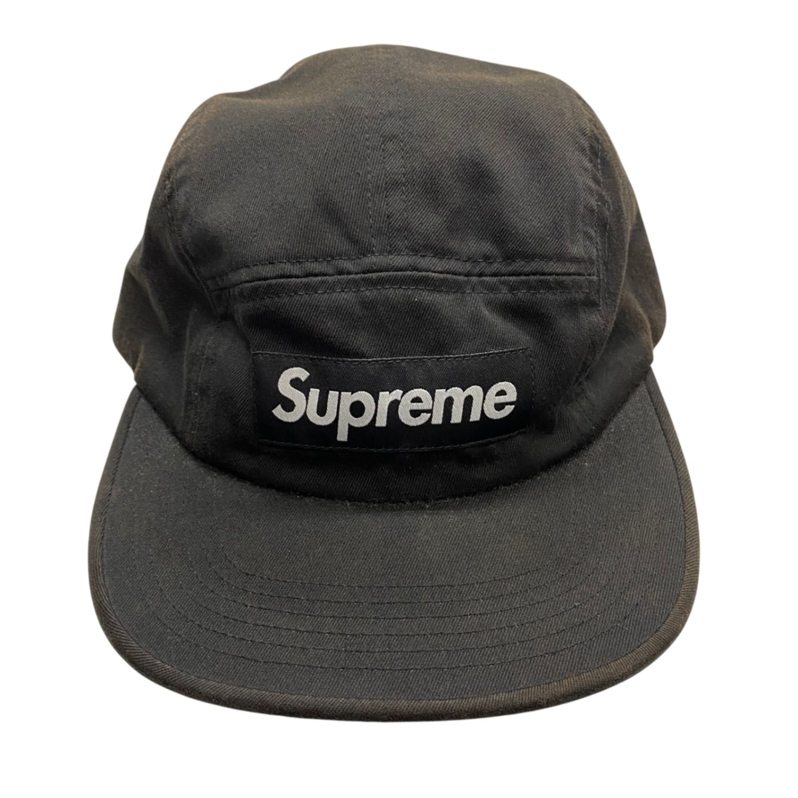 SUPREME ジェットキャップ ボックスロゴ ブラック 黒 レザーストラップ 