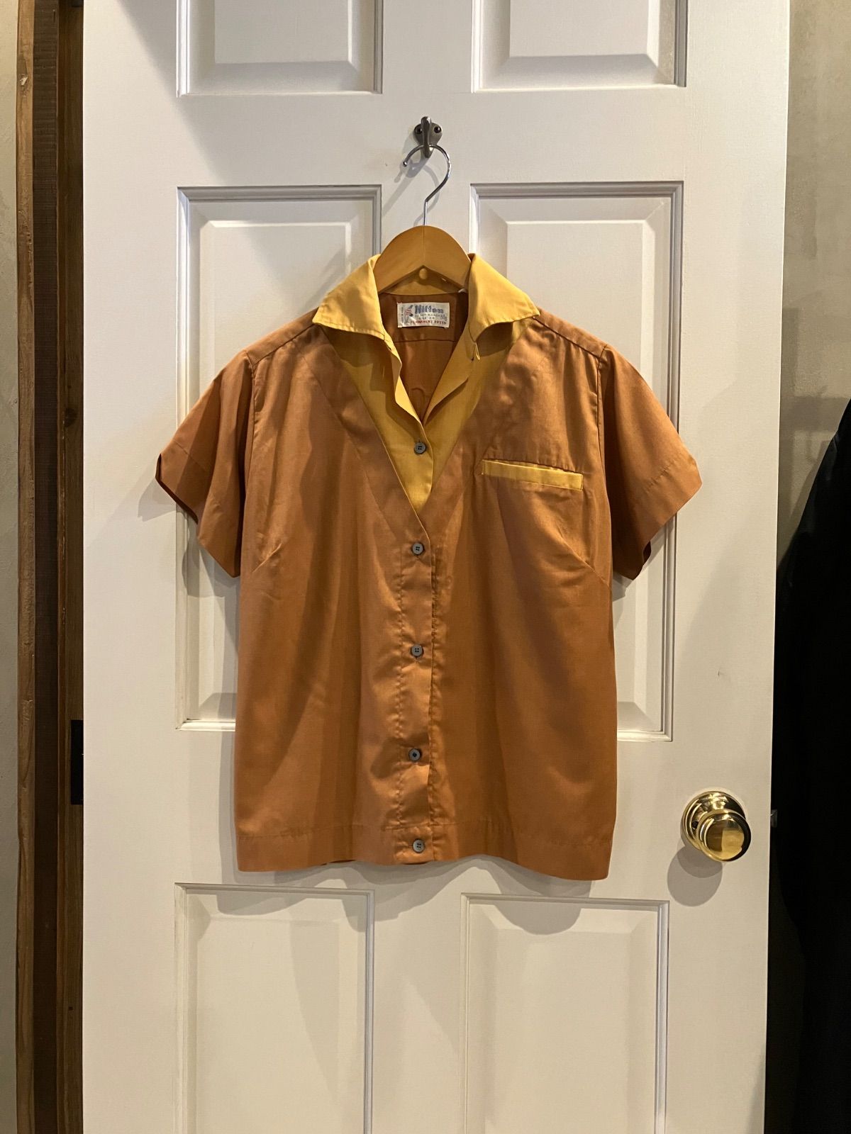 レディース 70s Hilton ボウリングシャツ 半袖シャツ レイヤード 
