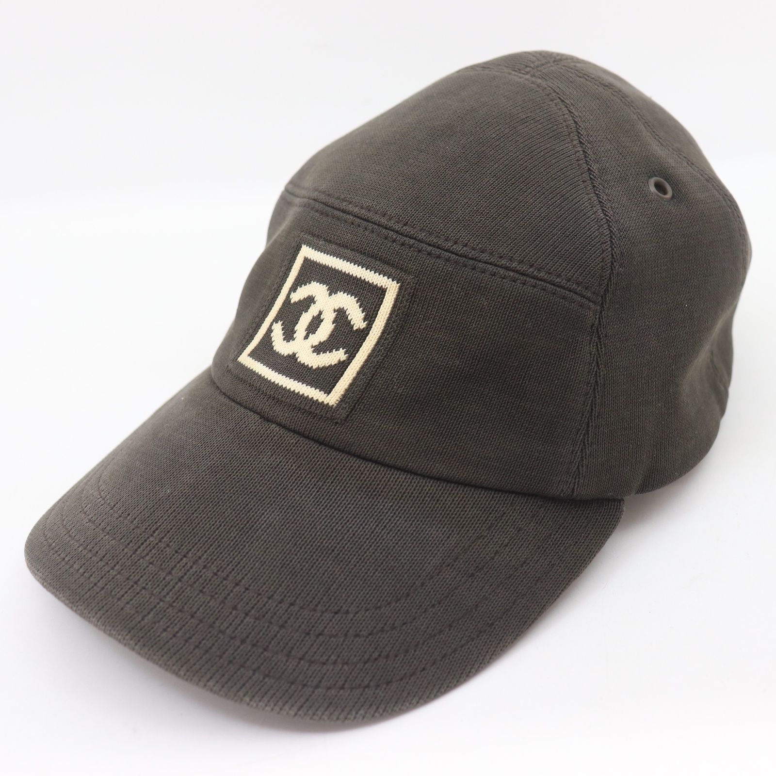 ITGQBEA30HTK CHANEL シャネル スポーツライン キャップ M ブラック レディース 帽子 コットン100％ 綿