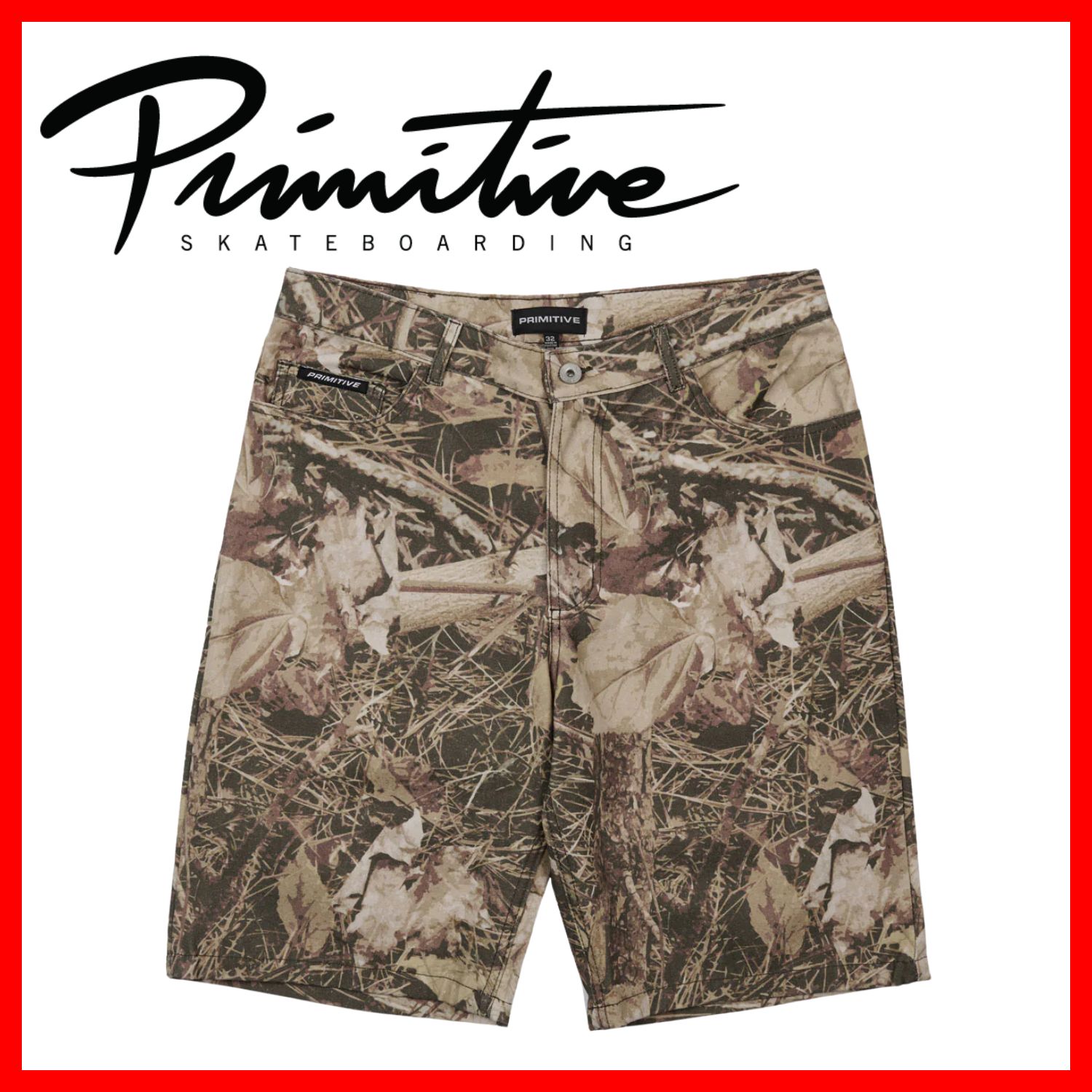 PRIMITIVE SHAW SHORTS CAMO 34inch （プリミティブ・ハーフパンツ