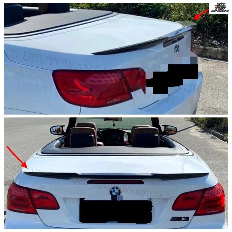 BMW E92 2005 - 2012 3シリーズ 2ドア M3クーペ用 M4スタイル ABS樹脂製リアトランク蓋ウィングスポイラー
