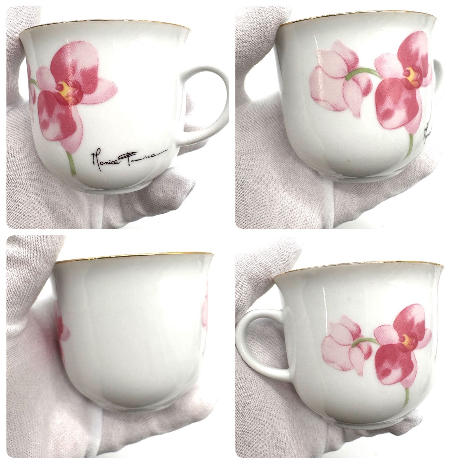ブランド カップ&ソーサー 4客セット Meissen / Royal Copenhagen / 大倉陶園 / Linea Monica まとめ売り 洋食器 ティーカップ コーヒーカップ ブランド カップ&ソーサー 4客セット Meissen / Royal Copenhagen / 大倉陶園 / Linea Monica まとめ売り 洋食器 ティーカップ コーヒーカップ