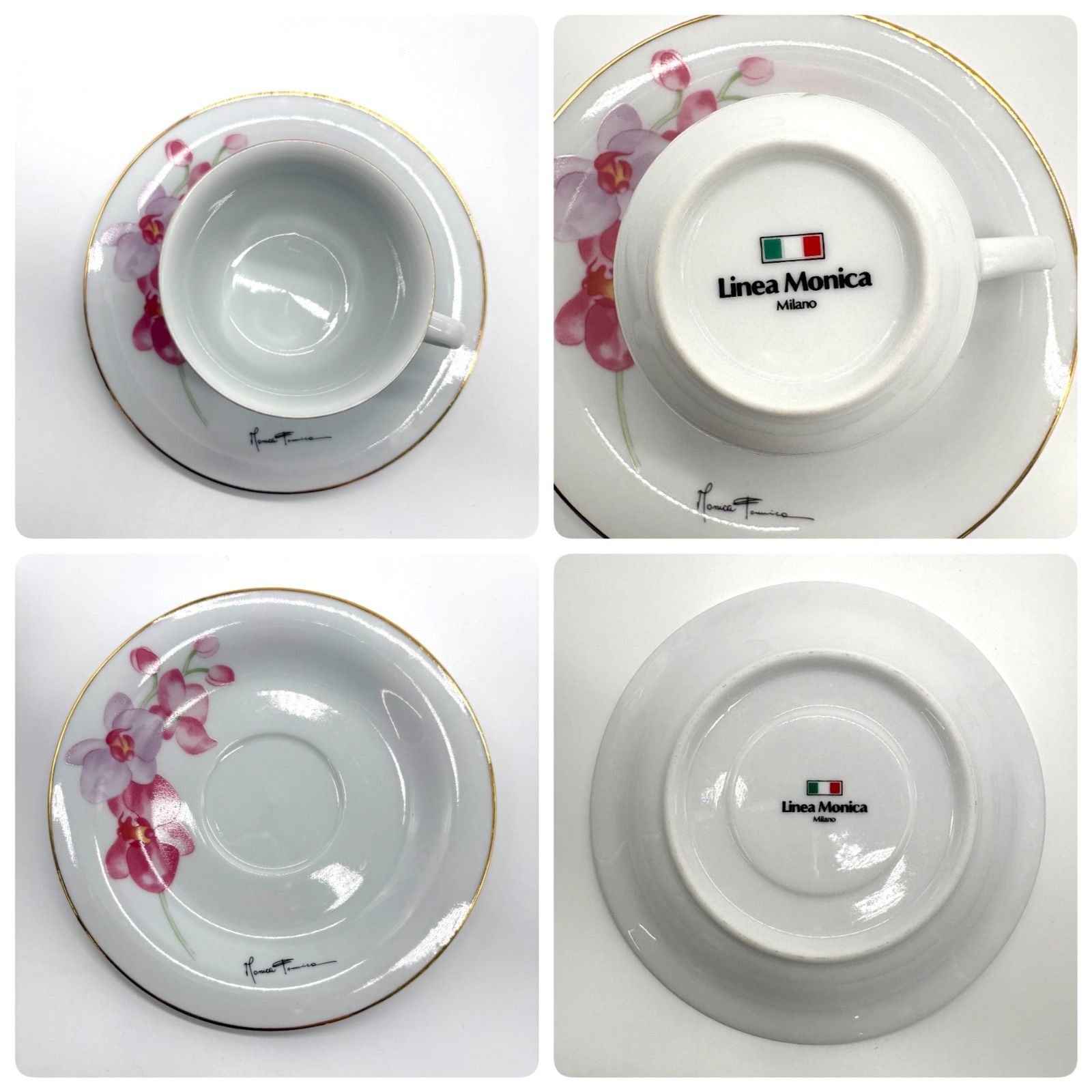 ブランド カップ&ソーサー 4客セット Meissen / Royal Copenhagen / 大倉陶園 / Linea Monica まとめ売り 洋食器 ティーカップ コーヒーカップ ブランド カップ&ソーサー 4客セット Meissen / Royal Copenhagen / 大倉陶園 / Linea Monica まとめ売り 洋食器 ティーカップ コーヒーカップ