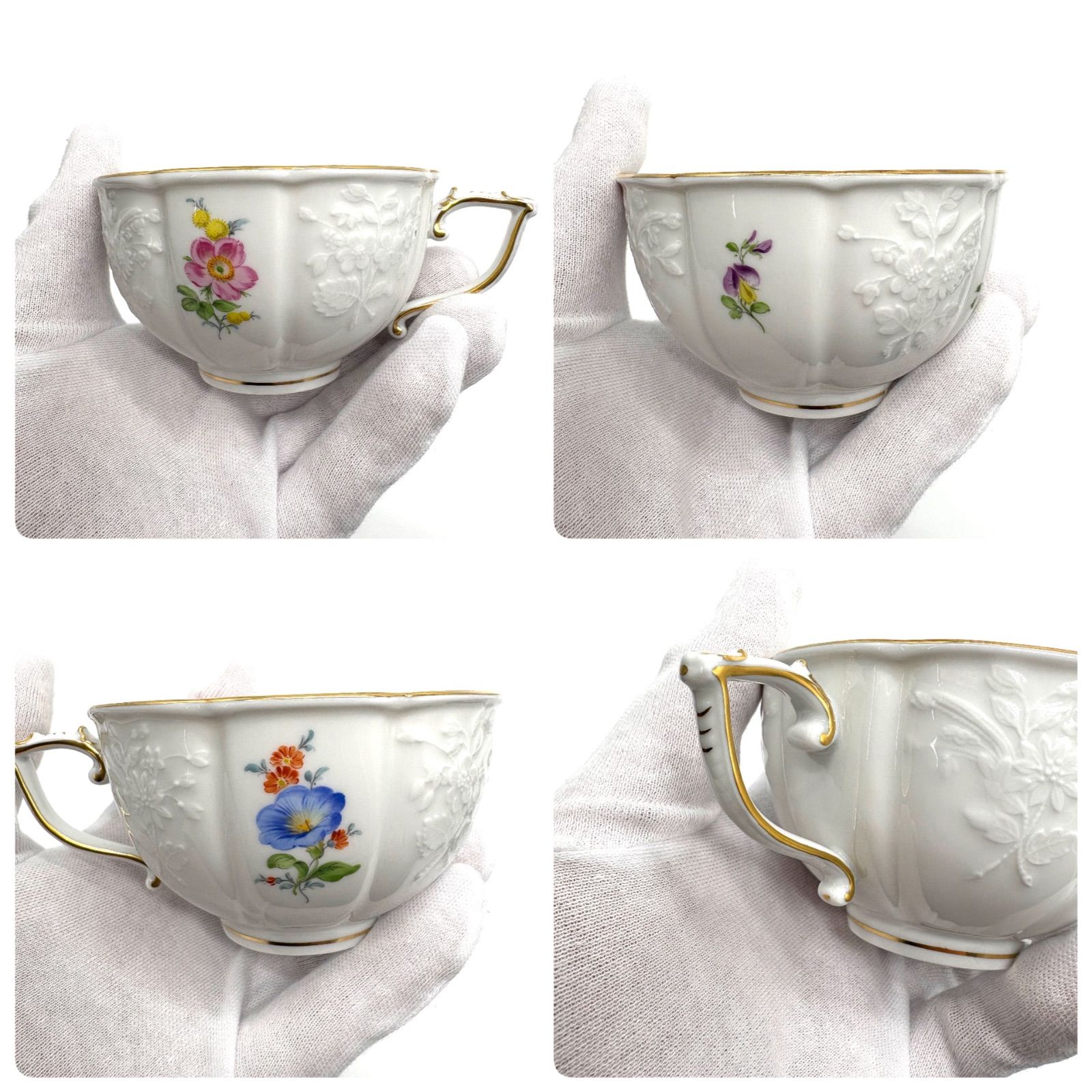ブランド カップ&ソーサー 4客セット Meissen / Royal Copenhagen / 大倉陶園 / Linea Monica まとめ売り 洋食器 ティーカップ コーヒーカップ ブランド カップ&ソーサー 4客セット Meissen / Royal Copenhagen / 大倉陶園 / Linea Monica まとめ売り 洋食器 ティーカップ コーヒーカップ