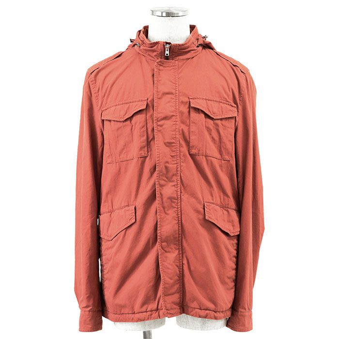 SALE】Herno ヘルノ フィールドジャケット M-65 サイズ 54 メンズ ロゴ 