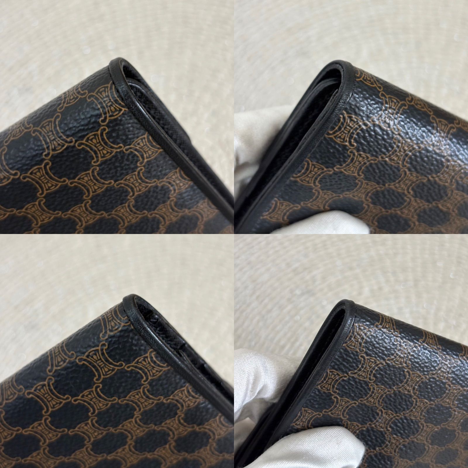 美品】セリーヌ 三つ折り 財布 ミニ財布 レディース メンズ マカダム