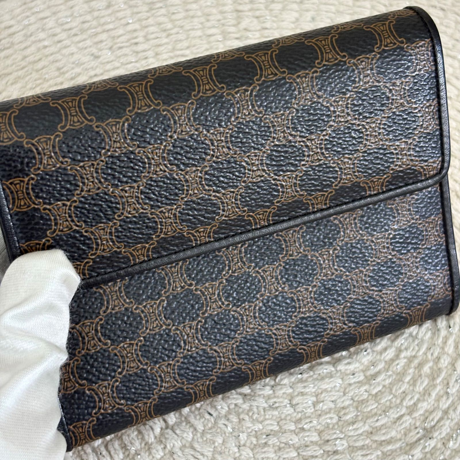 美品】セリーヌ 三つ折り 財布 ミニ財布 レディース メンズ マカダム