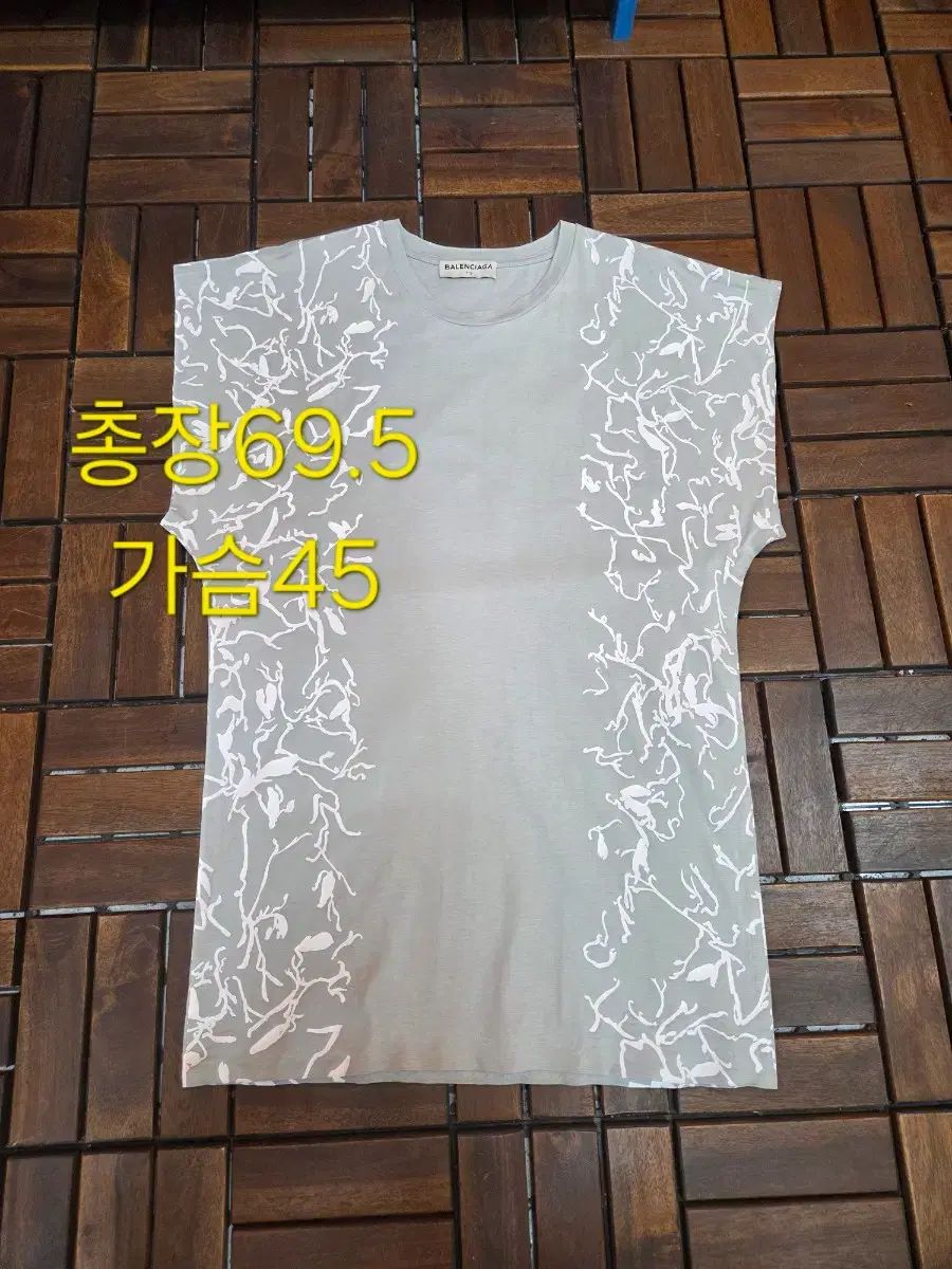 S 正規品 バレンシアガ ミント フラワー 半袖 Tシャツ ノースリーブ