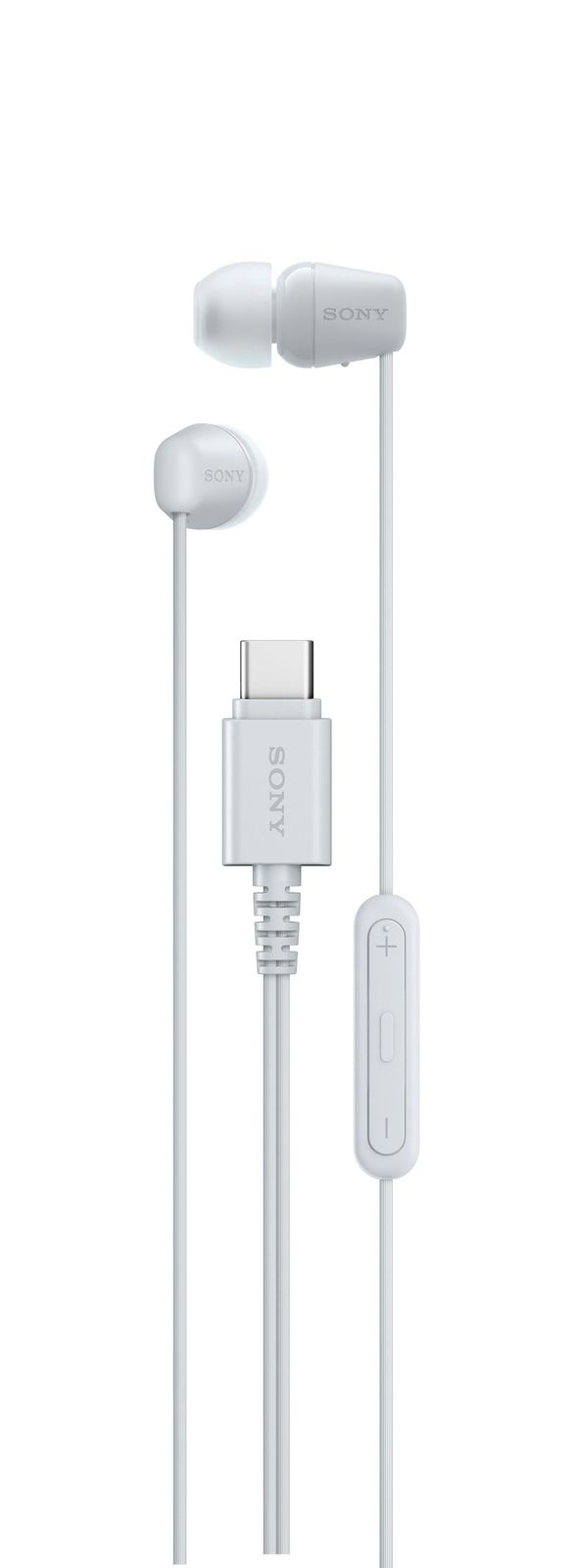 ソニー IER-EX15C USB-Cプラグ 有線インイヤーヘッドホン iPhone/Androidフォン用 多機能ボタン内蔵 音量とマイクコントロール USBオーディオクラス1.0デバイス対応 ホワイト [ホワイト] [USB-C、マイク。]