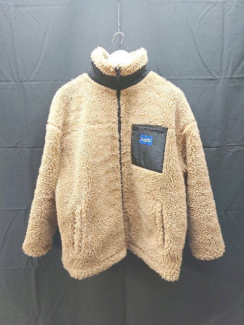 ◇ BARK MANHATTAN 胸ポケット、ハイネック 長袖 ボアジャケット サイズM ブラウン レディースメンズ E 【1301260022740】