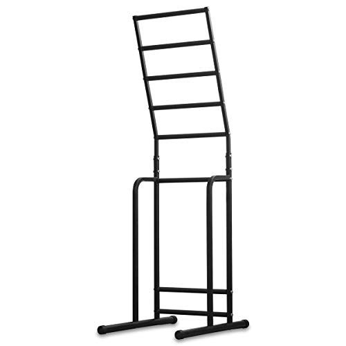 【新品】FIELDOOR ストレッチハングバー ぶら下がり健康器 懸垂マシン 5段階 高さ 132-212cm 固定バー 調節不要 bfd78623