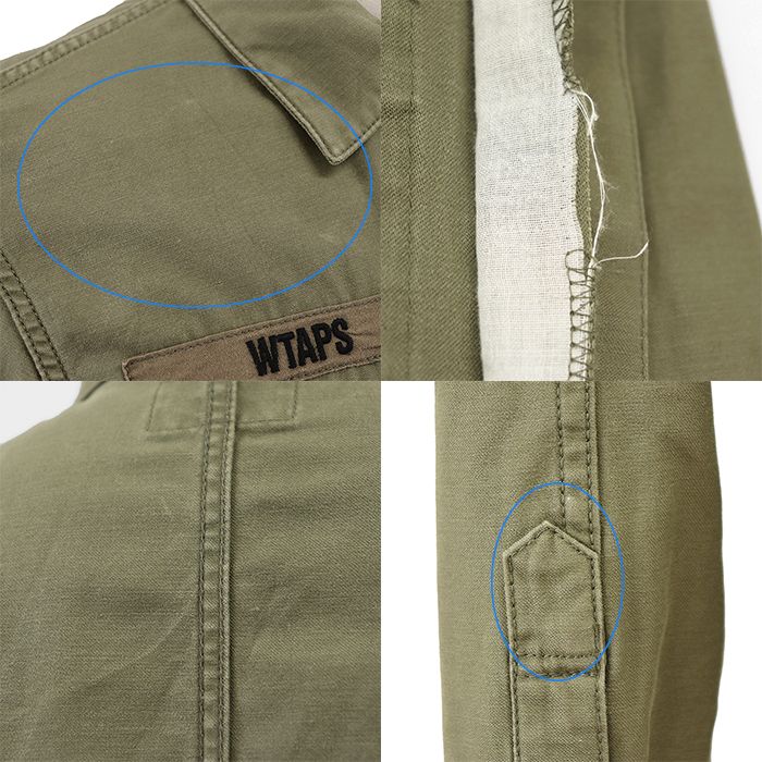 【SALE】WTAPS ダブルタップス ミリタリーシャツ サイズ 2 メンズ BUDS バッズ シグネチャー ロゴ MIKE エンブロイダリー 刺繍パッチ コットンサテン ロングスリーブ 長袖 ジャケット トップス ア