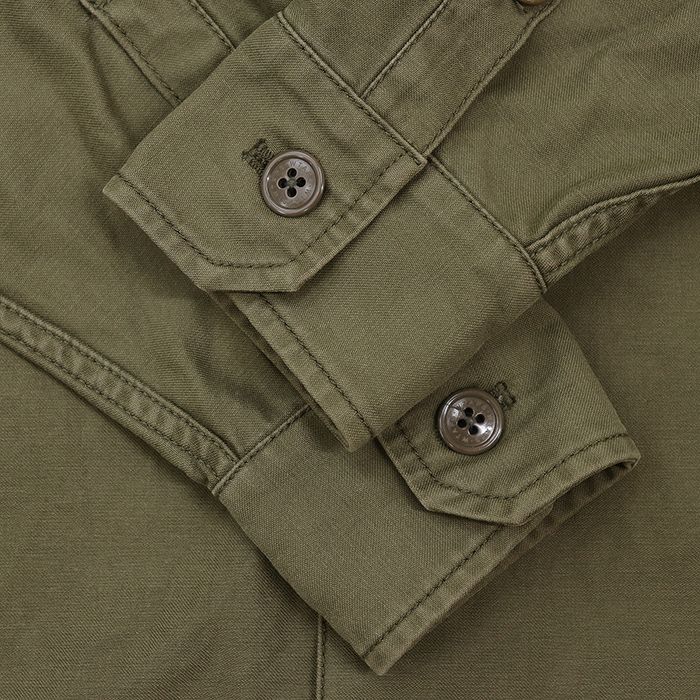 【SALE】WTAPS ダブルタップス ミリタリーシャツ サイズ 2 メンズ BUDS バッズ シグネチャー ロゴ MIKE エンブロイダリー 刺繍パッチ コットンサテン ロングスリーブ 長袖 ジャケット トップス ア