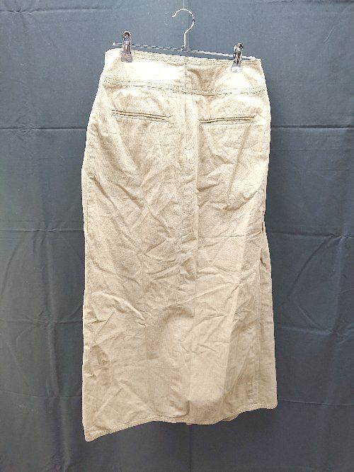 ◇ apart by lowrys ウェスト調整ベルト Aライン ミドル ロング ラップ 巻き スカート　Mサイズ ベージュ レディース E 【1301260039960】