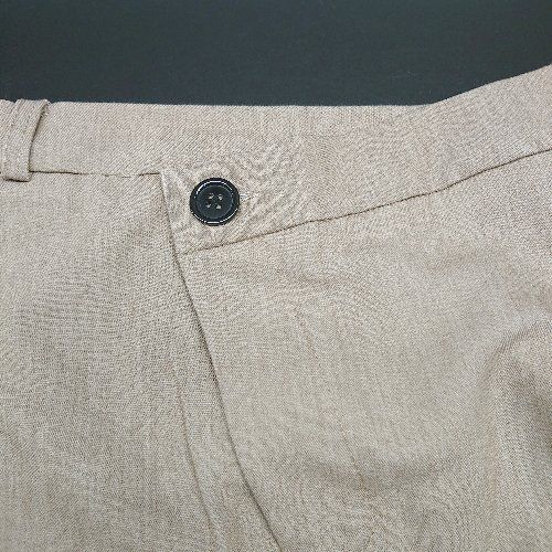◇ MAISON DE THERESE ウエスト ボタン ゴム センター ミドル フロント スリット スカート Mサイズ ベージュ レディース E 【1301260039458】