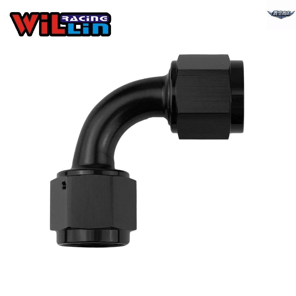 WILLIN 90度メス AN34 6 8 10 12 フレアスイブカプラー TING アダプター部品 /シルバー