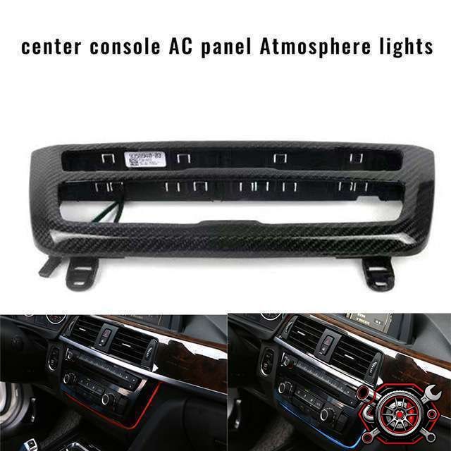 売れ筋カーボンセンターコンソールー AC パネルライト青とオレンジ2色 Bmw 3 & 4 シリーズF30 F31 F35 F32 F33 F36 F34 F80 F82 F83LCIcp516