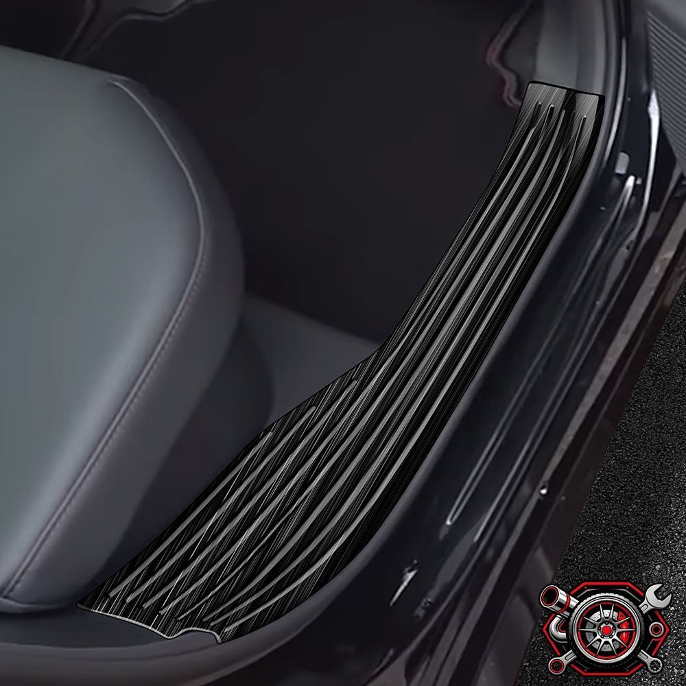 売れ筋60系 プリウス専用 スカッフプレート 内装ドアステップガーニッシュ 銀チタン/黒チタン 4枚セット 高級仕上げcp516