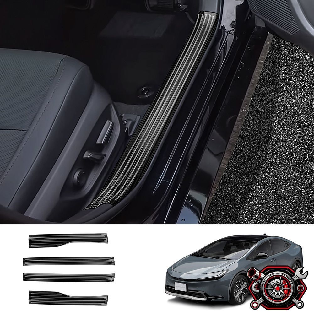 売れ筋60系 プリウス専用 スカッフプレート 内装ドアステップガーニッシュ 銀チタン/黒チタン 4枚セット 高級仕上げcp516 売れ筋60系 プリウス専用 スカッフプレート 内装ドアステップガーニッシュ 銀チタン/黒チタン 4枚セット 高級仕上げcp516