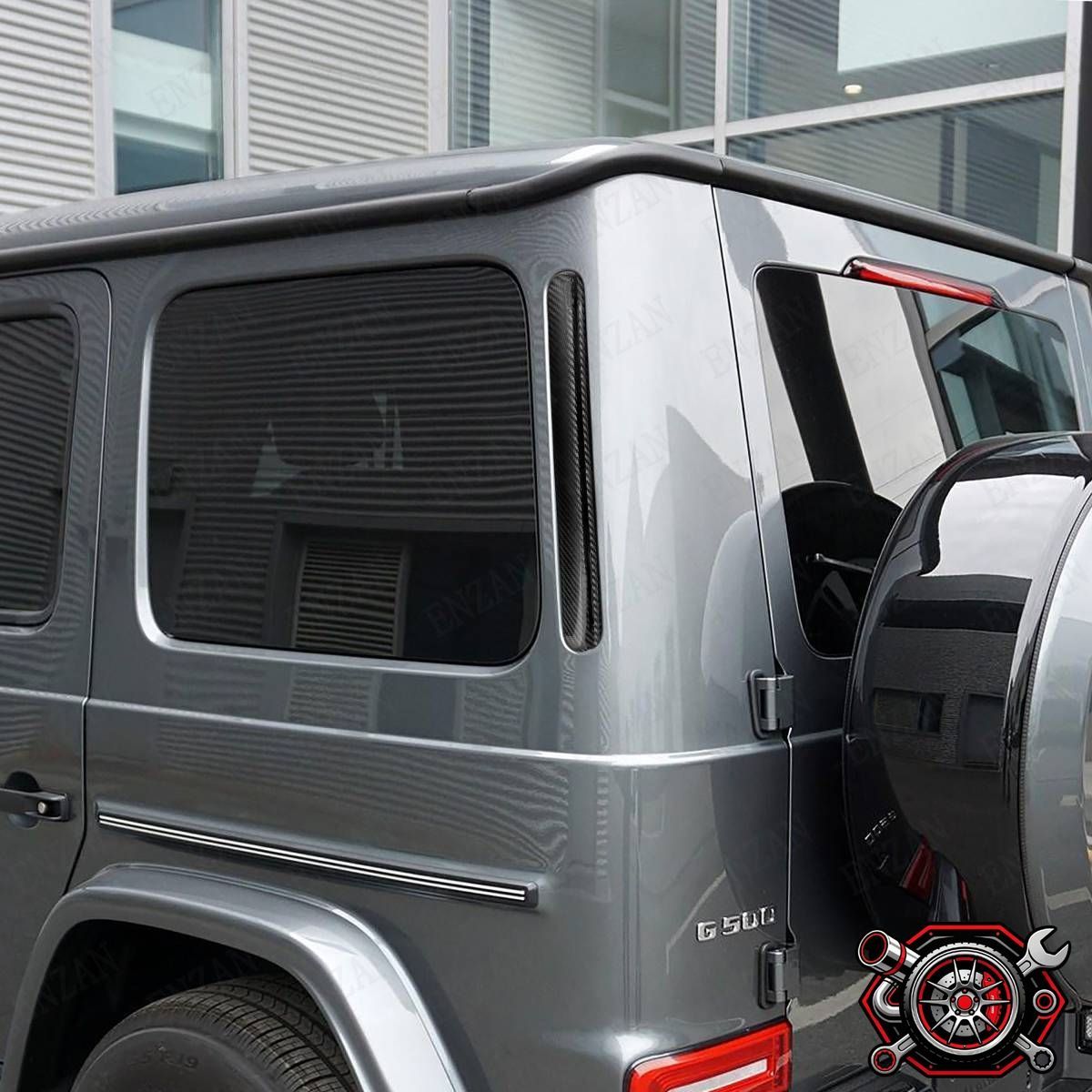 売れ筋カーボン製ベンツ Gクラス 　W463A W464 G500 G63 G350D　Cピラー カバー　リアエアルーバーカバー　 左右セットcp516