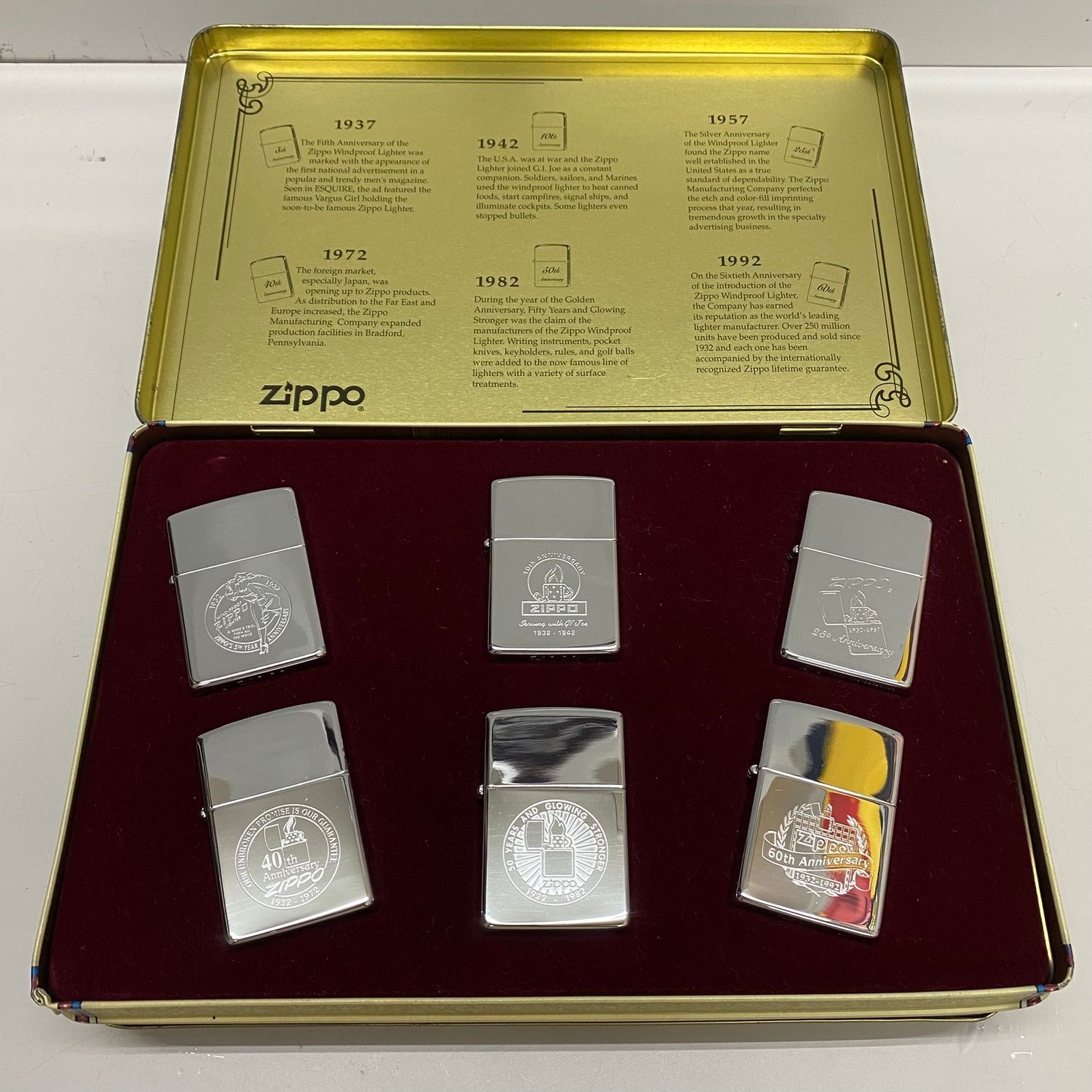 ジッポー ZIPPO 90's 60th Anniversary 60周年記念 六個セット メンズジュエリー・アクセサリー その他 シルバー 201goods-948 VB ジッポー ZIPPO 90's 60th Anniversary 60周年記念 六個セット メンズジュエリー・アクセサリー その他 シルバー 201goods-948 VB
