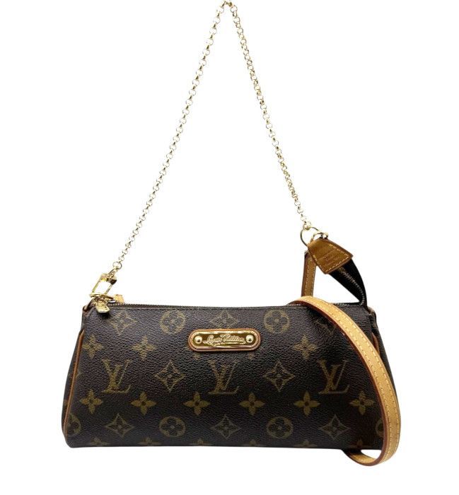 【中古】LOUIS VUITTON ルイ ヴィトン モノグラム エヴァ M95567 DU2170 2WAY アクセサリーポーチ チェーン ショルダーバッグ ワンショルダー クラッチ　パーティバッグ 肩掛け 斜め掛け バッグ 鞄 かばん レディース
