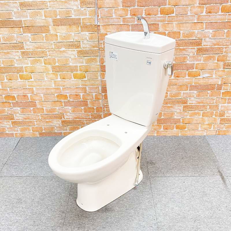【中古品】【美品】 TOTO トイレ 洋式便器 (壁排水) 「CS380BP」 排水芯120mm タンク「SH381BA」 一式セット #SC1(パステルアイボリー) 40E