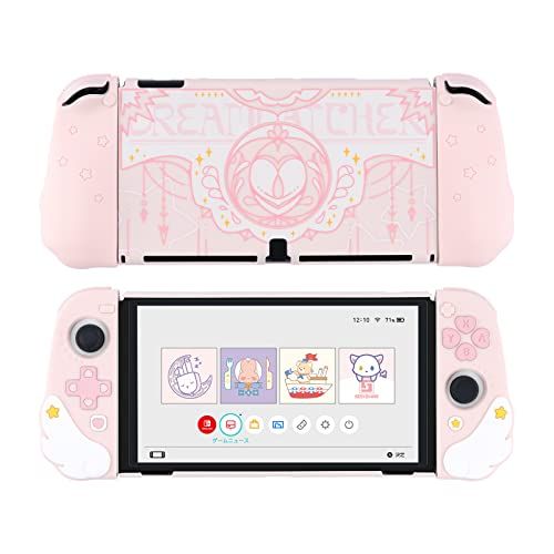 GeekShare SwitchOLEDカバー switch oled対応 スイッチOLEDカバー Switch有機ELカバー 保護カバー 分体式カバー 全面保護 薄型 傷防止 汚れ防止 対応耐衝撃 取り外し簡単 星の物語 ピンク shu 6df55c5c
