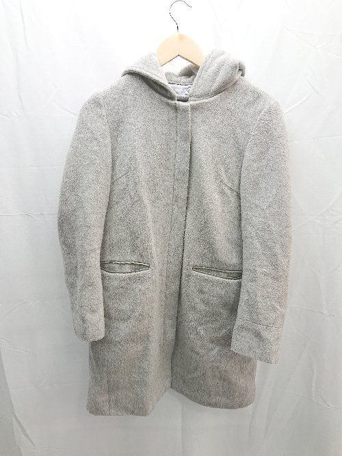 ◇ PREFERIR フード ジップアップ 起毛 裏地 長袖 ジャケット サイズL グレー系 レディース E 【1301260047880】