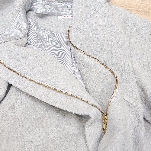 ◇ PREFERIR フード ジップアップ 起毛 裏地 長袖 ジャケット サイズL グレー系 レディース E 【1301260047880】 ◇ PREFERIR フード ジップアップ 起毛 裏地 長袖 ジャケット サイズL グレー系 レディース E 【1301260047880】