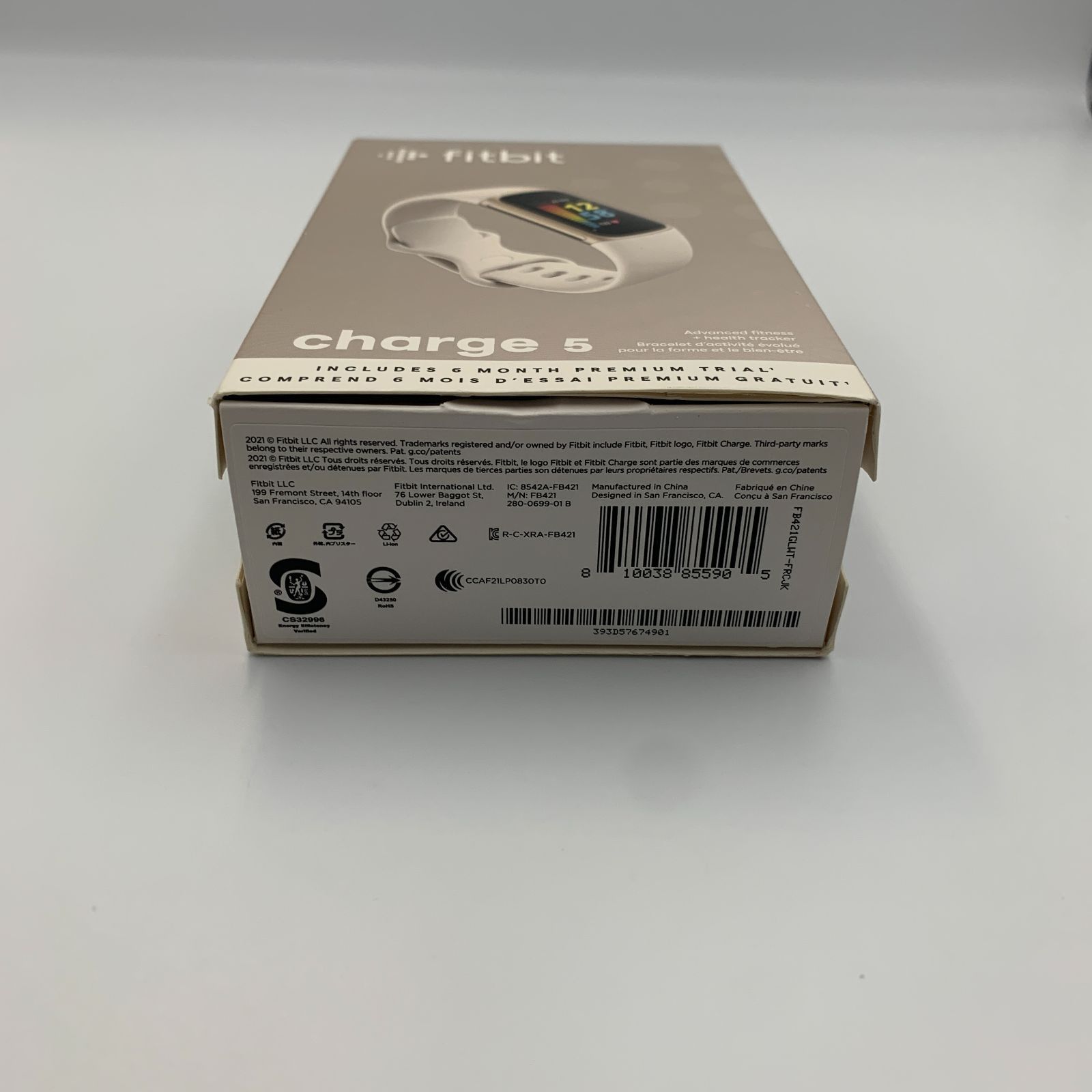Fitbit フィットビット Charge 5 チャージ5 FB421GLWT-FRCJK ルナ 