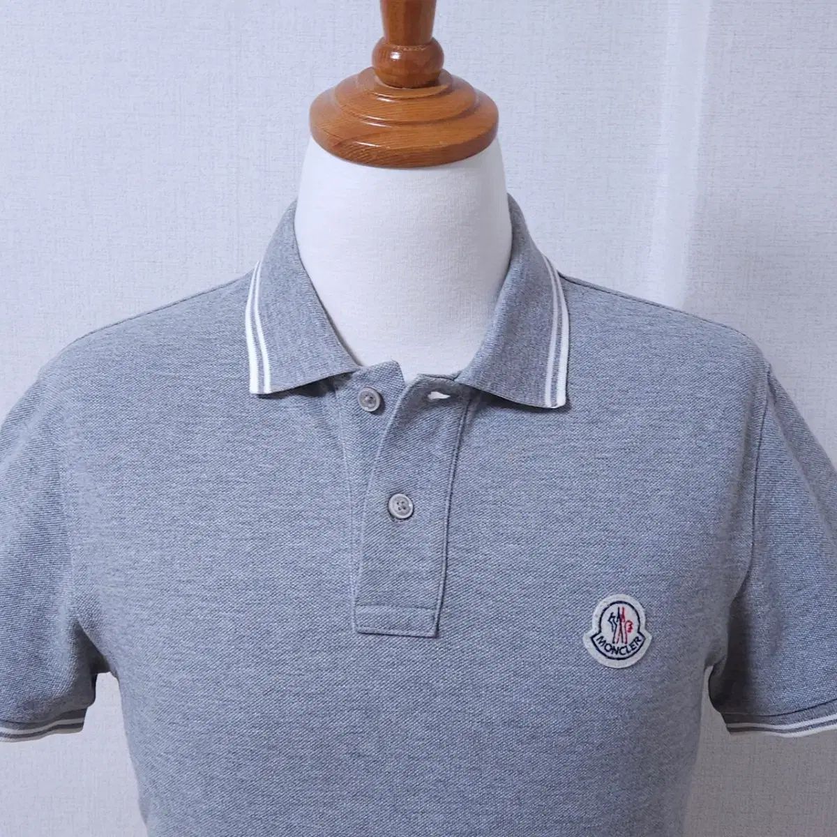 MONCLER モンクレール グレー ポロ 半袖 Tシャツ ユニセックス 90