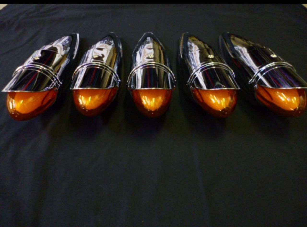 LEDバイザー付きロケットマーカー アンバー 24V　５個セット