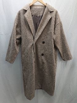 ◇ Lian ダブルボタン　裏地　起毛 長袖 コート サイズF ベージュ系 レディース E 【1301260049785】