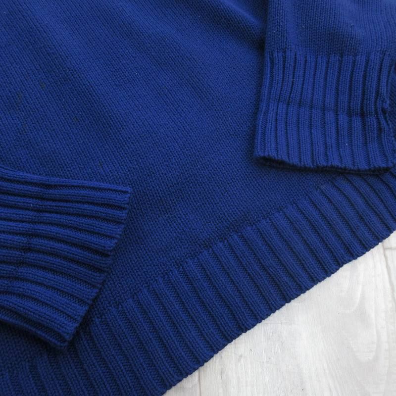 ポロ バイ ラルフローレン Polo by Ralph Lauren 90s M コットン セーター クルーネック ロゴ 刺繍 ネイビー 紺 ブラウン ヴィンテージ オールド トップス ポロ バイ ラルフローレン Polo by Ralph Lauren 90s M コットン セーター クルーネック ロゴ 刺繍 ネイビー 紺 ブラウン ヴィンテージ オールド トップス