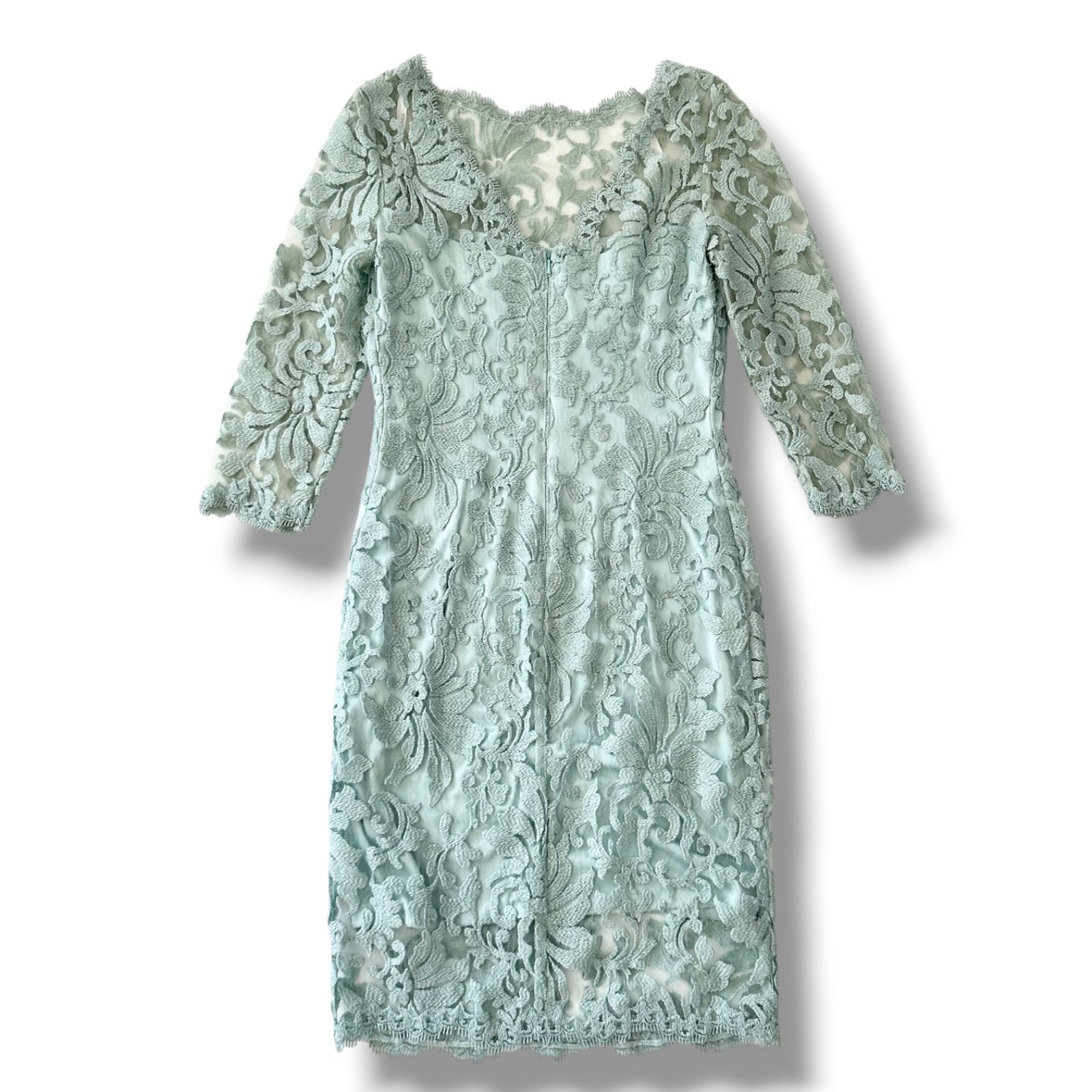 タダシショージ Tadashi Shoji ドレス エンブロイダリー レース ミント 