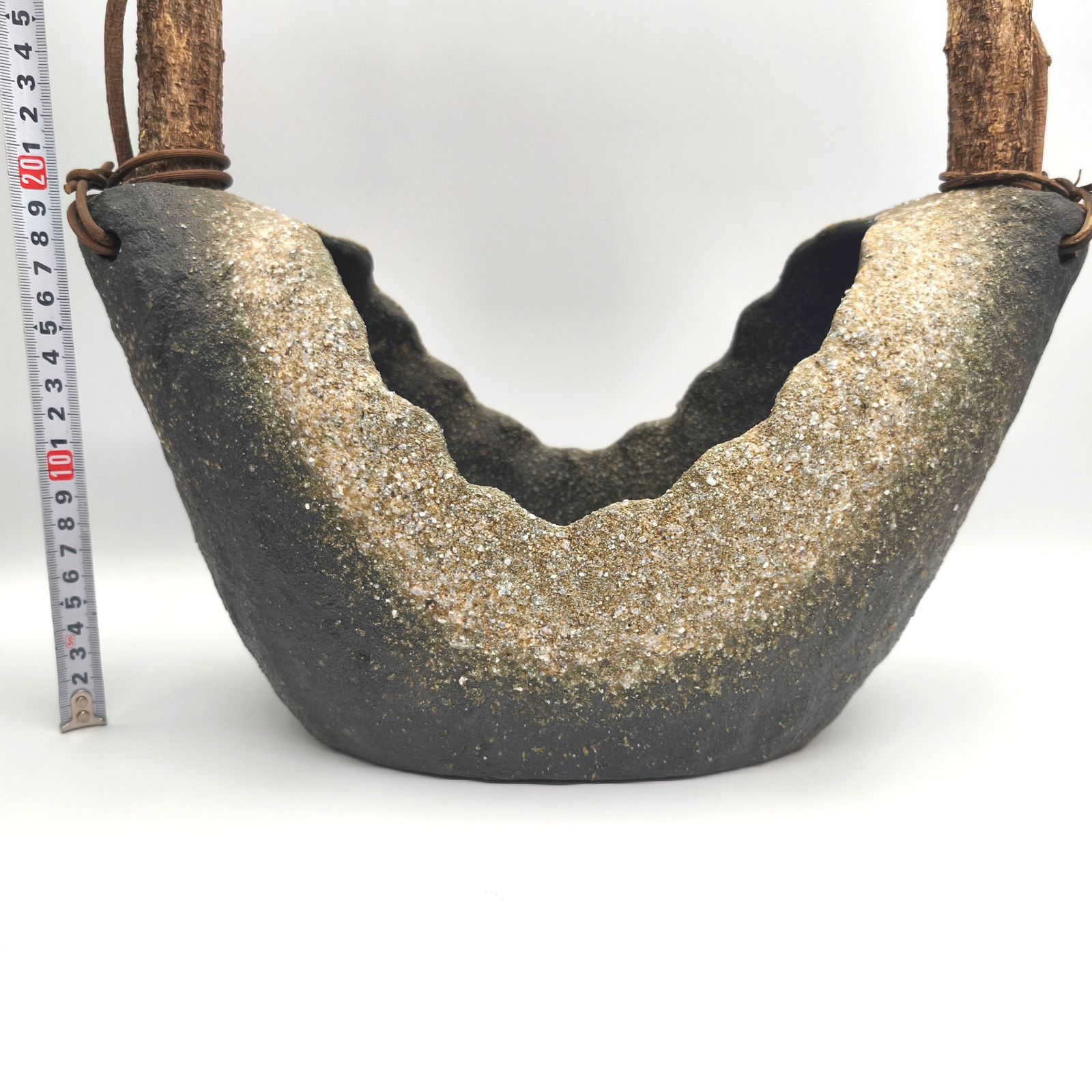 信楽焼・つる付花器・フラワーベース・全体高さ50㎝・No.260424-28・梱包サイズ140 信楽焼・つる付花器・フラワーベース・全体高さ50㎝・No.260424-28・梱包サイズ140