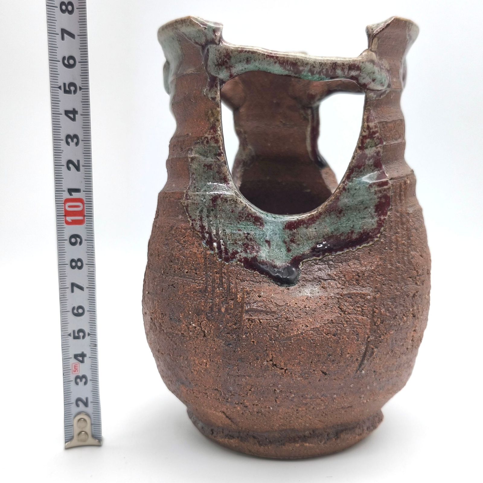 信楽焼・変型花器・花瓶・フラワーベース・No.260424-44・梱包サイズ60