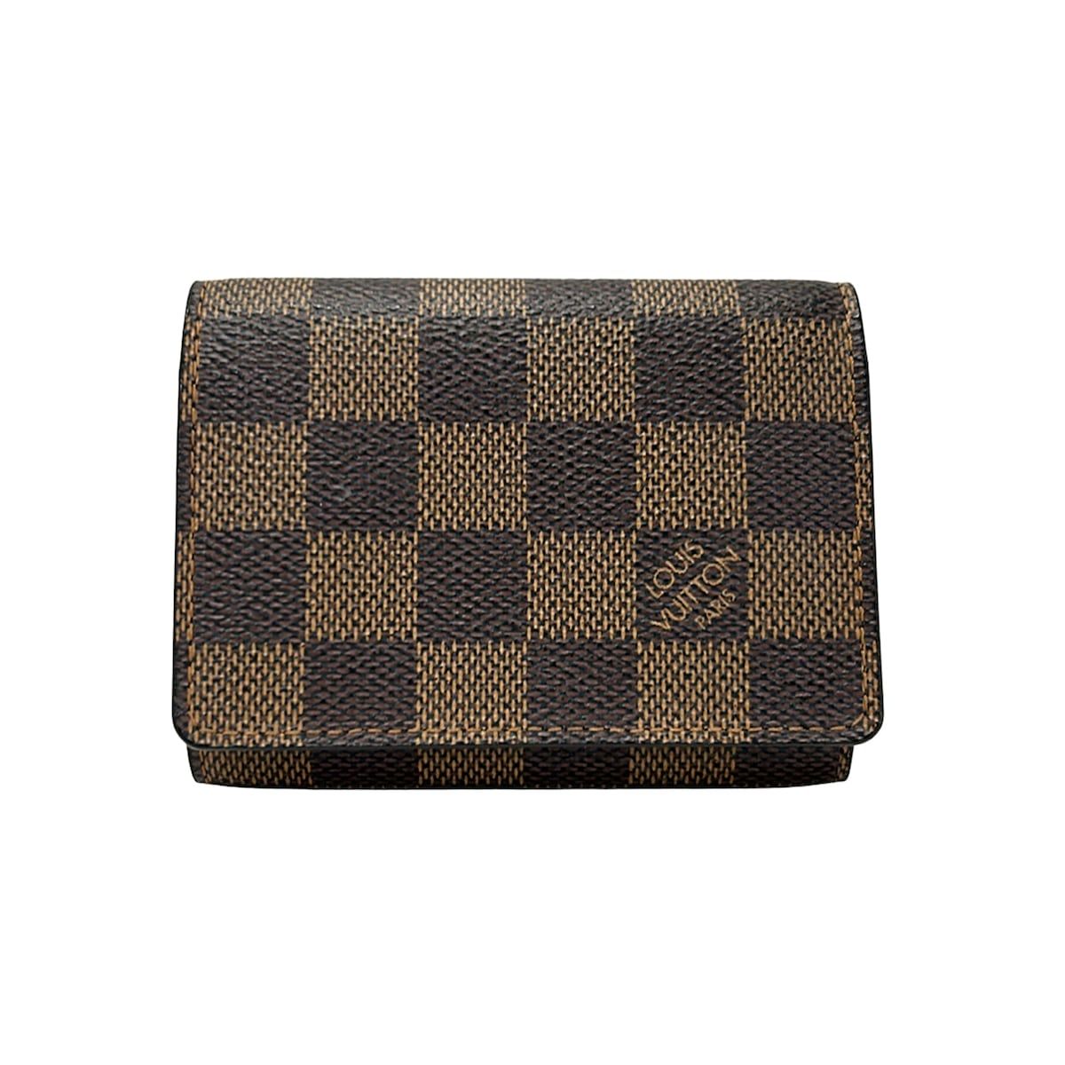 LOUIS VUITTON(ルイヴィトン) カードケース ダミエ美品 アンヴェロップカルトドゥヴィジット N62920 エベヌ