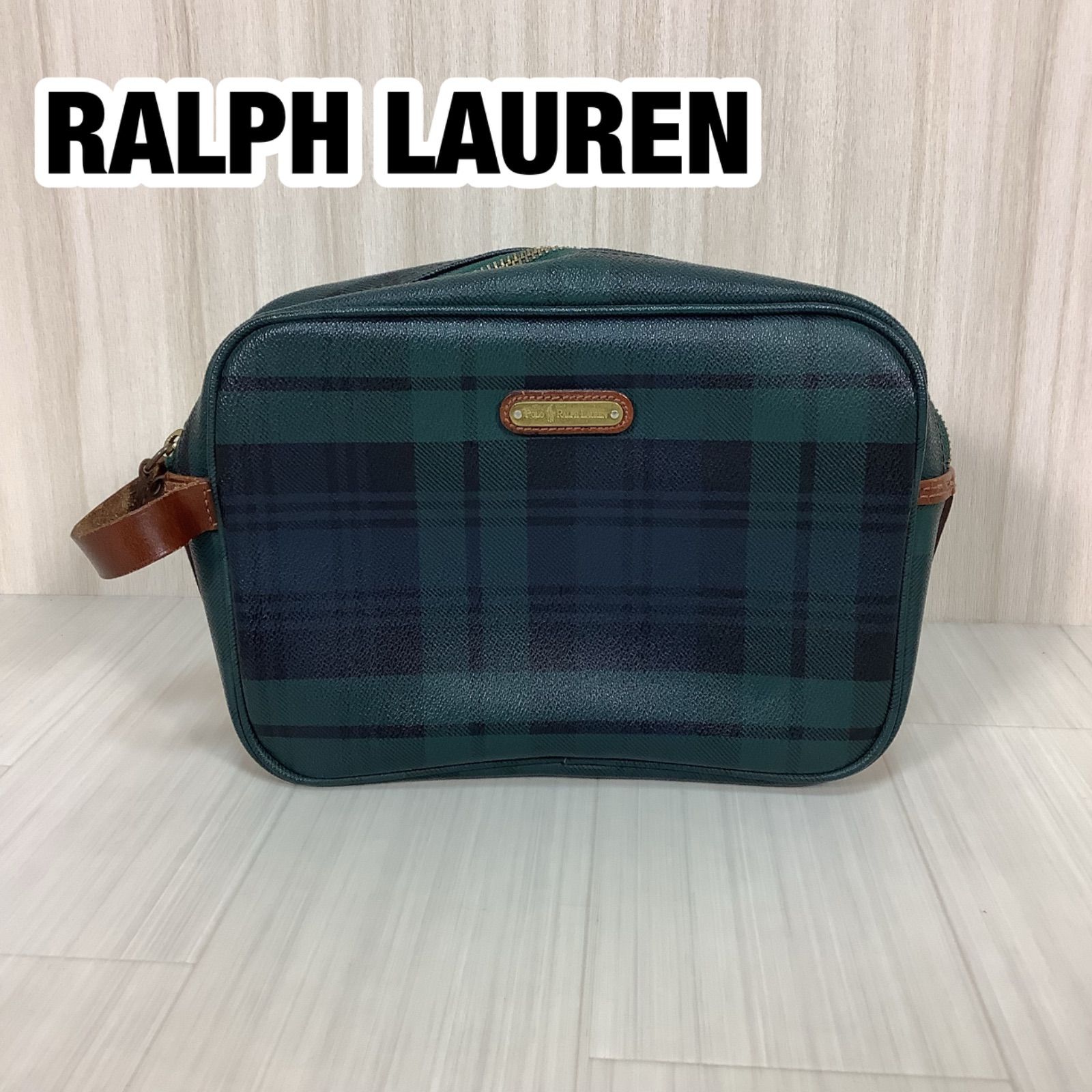良好】POLO RALPH LAUREN ポロラルフローレル ブラックウォッチ PVC