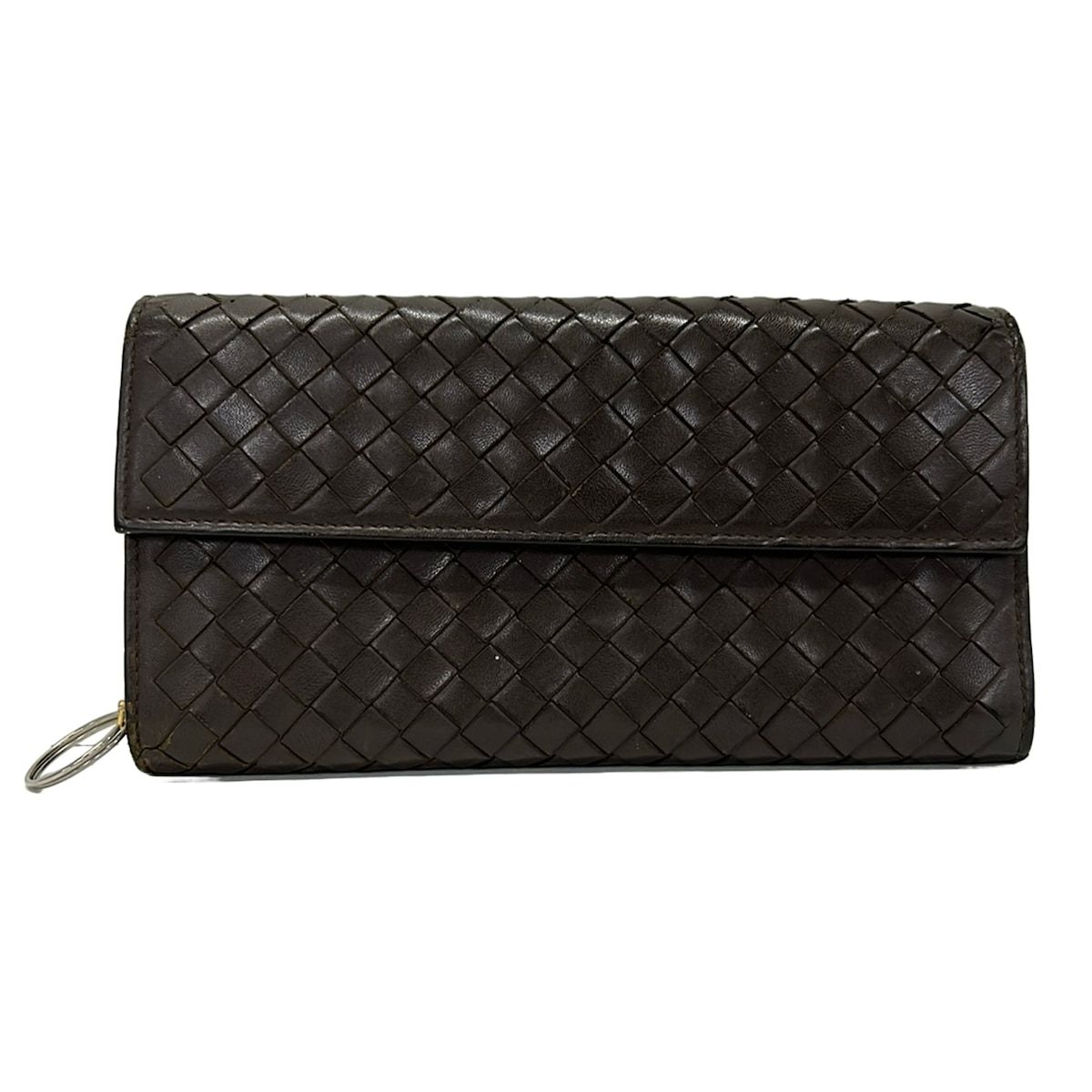 BOTTEGA VENETA(ボッテガヴェネタ) 長財布 イントレチャート 150509 ダークブラウン レザー