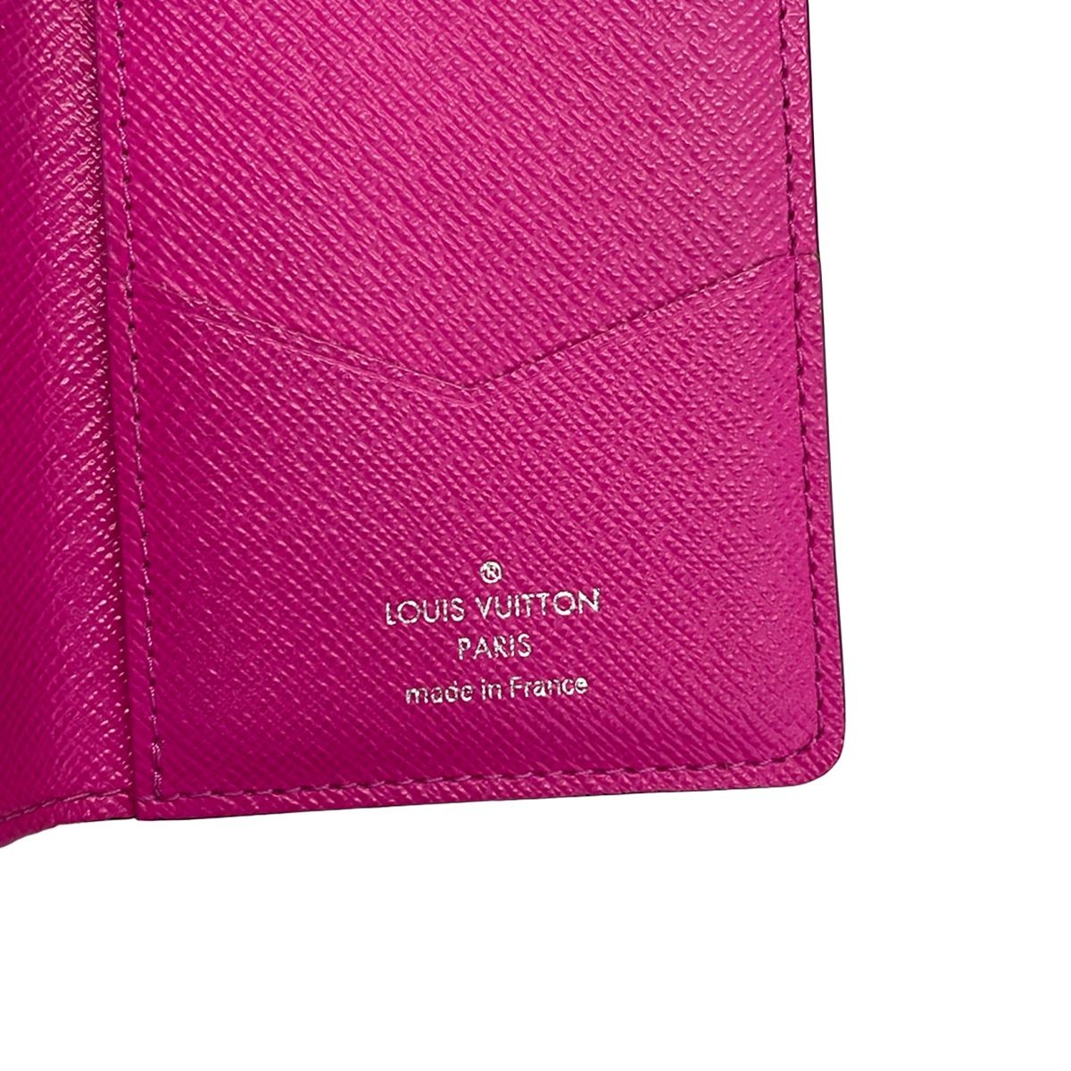 LOUIS VUITTON(ルイヴィトン) カードケース タイガラマ オーガナイザードゥポッシュ M30778 フューシャ レザー、牛革