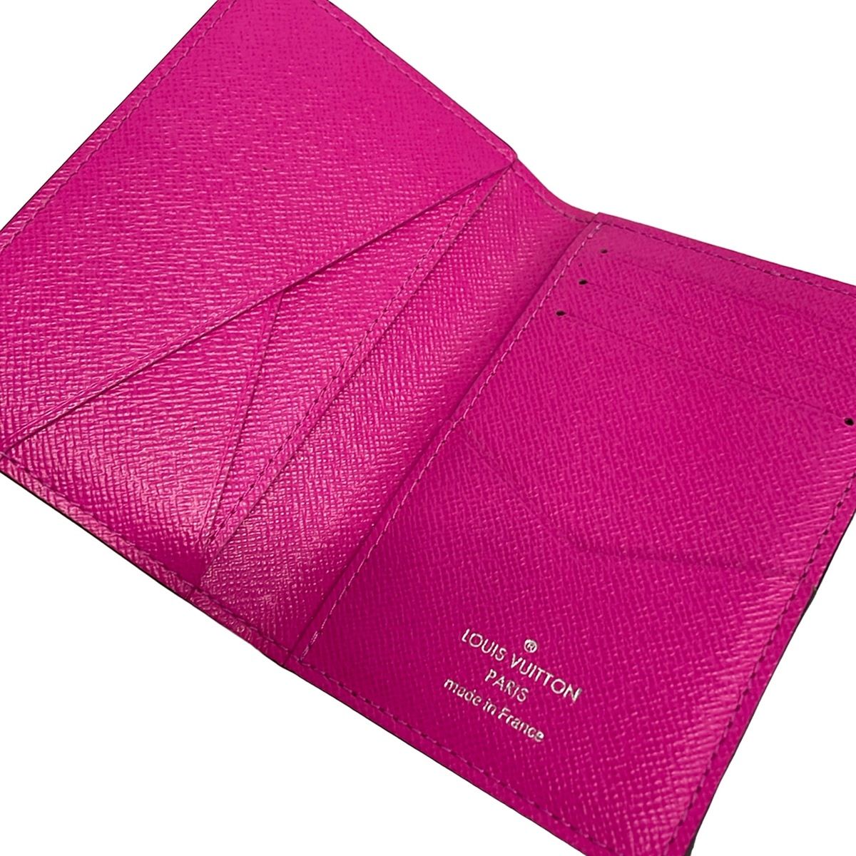 LOUIS VUITTON(ルイヴィトン) カードケース タイガラマ オーガナイザードゥポッシュ M30778 フューシャ レザー、牛革