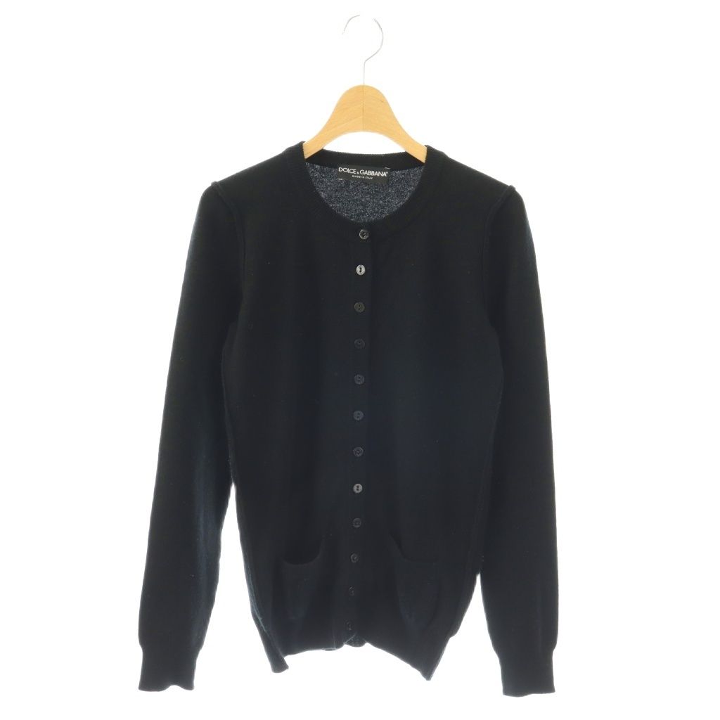 ドルチェ&ガッバーナ ドルガバ DOLCE&GABBANA カーディガン ニット カシミヤ 38 ブラック /ES ■GY18