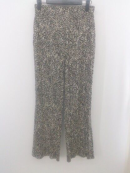 ◇ apart by lowrys アパートバイ ローリーズ 総柄 イージーパンツ サイズL ベージュ系 ブラック ホワイト系 レディース P 【1301310002203】