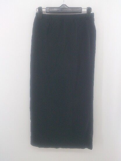 ◇ UNITED ARROWS ウエストゴム バックスリット ロング タイト スカート サイズ36 ブラック レディース P 【1301310000971】