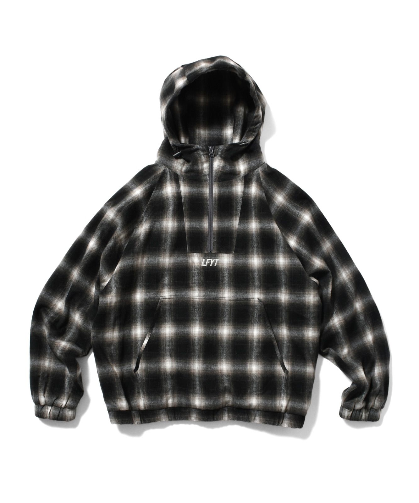 LFYT エルエフワイティー OMBRE ANORAK JACKET トラックジャケット LS261002 BLACK XLサイズ