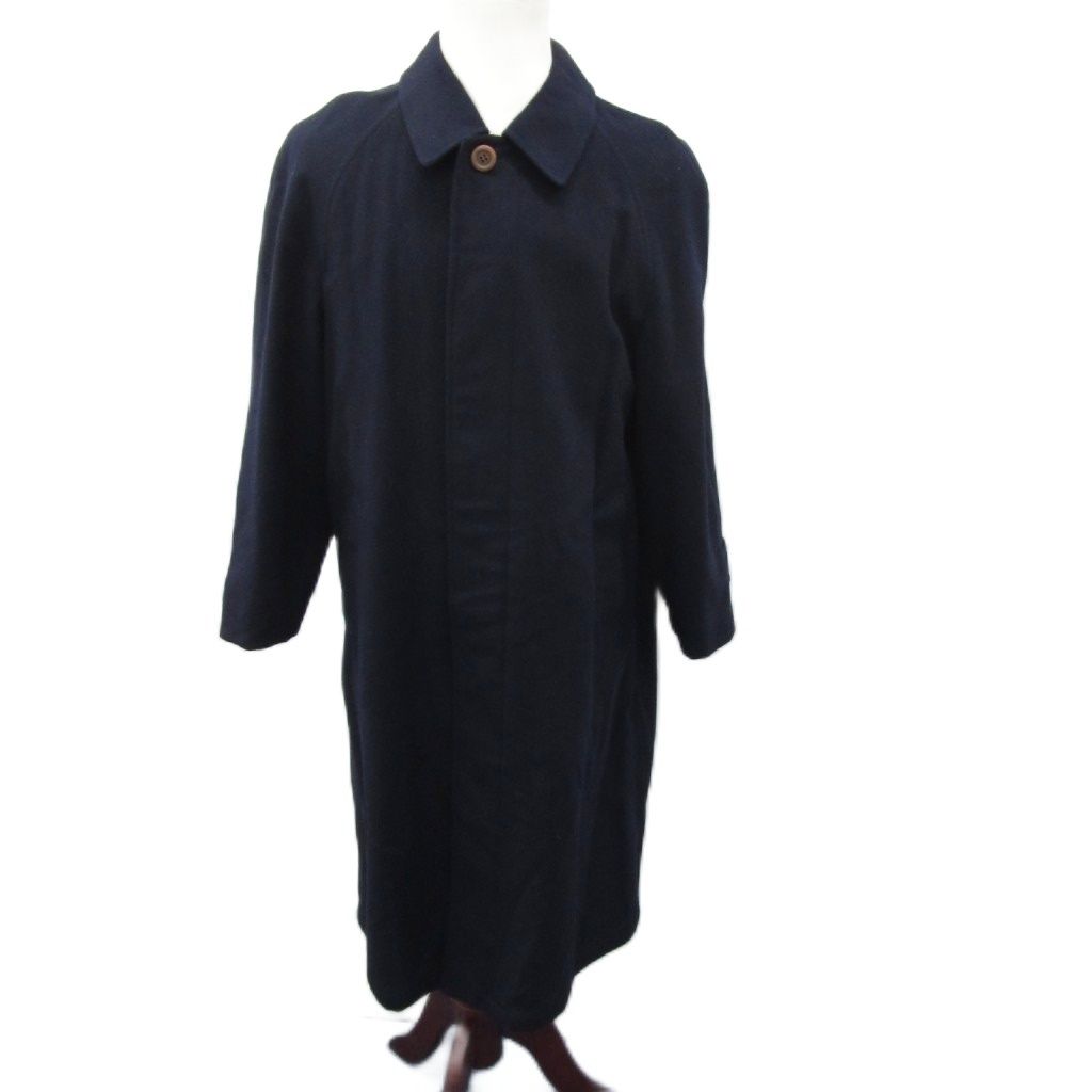 バラリーニ Ballarini ステンカラーコート ロング丈 アルパカ混 紺 ネイビー /SM2 ■GY99 4,956円